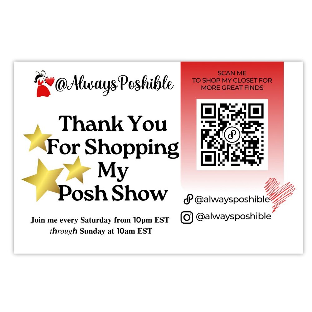 Posh Show Cards